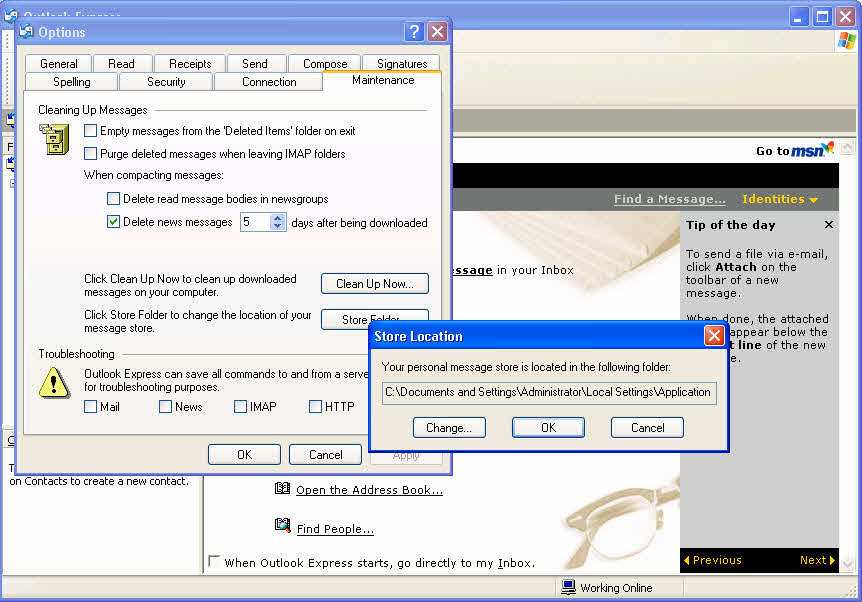 install outlook express 6 on win 7
